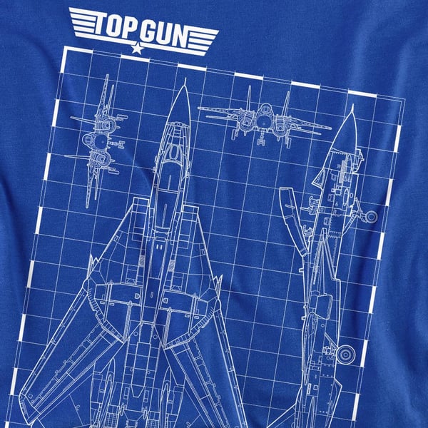 Top Gun Unisex Adult Schematic T-Shirt