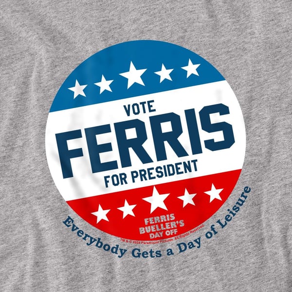Ferris Bueller´s Day Off Unisex Adult Vote Ferris For President T-Shirt