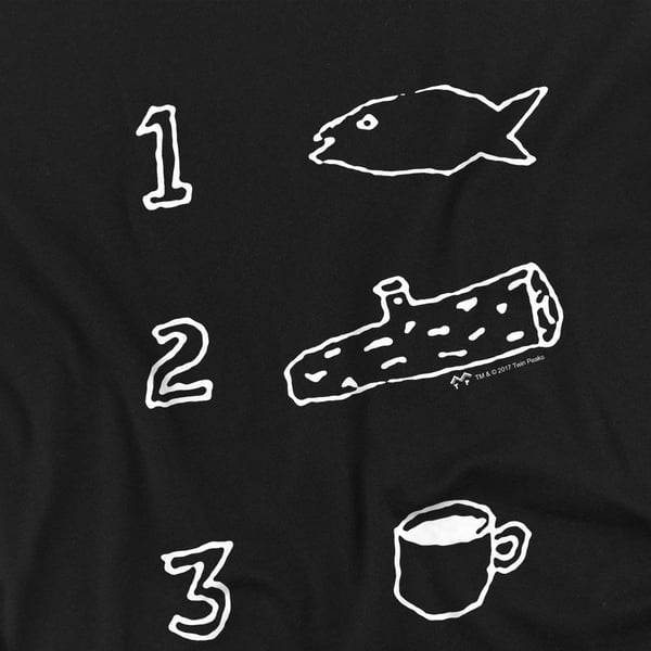 Twin Peaks Unisex Adult Coffee Log Fish T-Shirt