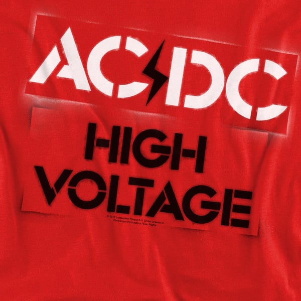 AC/DC Unisex Adult High Voltage Stencil Sweatshirt