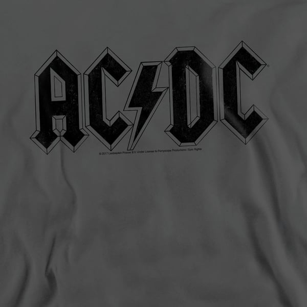 AC/DC Unisex Adult Worn Logo Sweatshirt