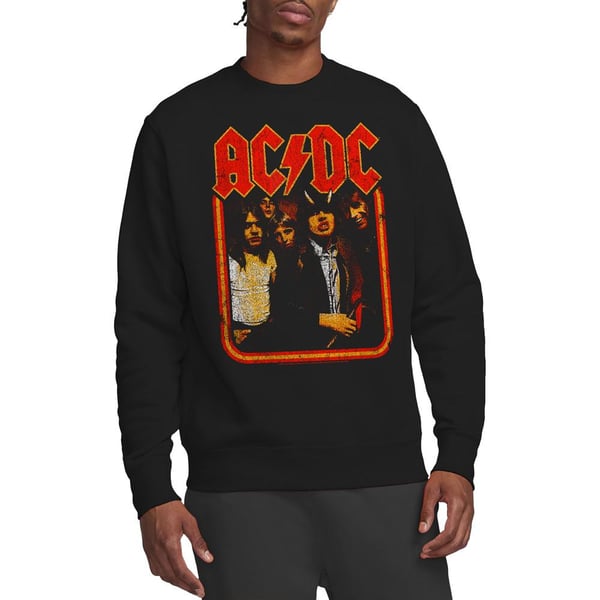 AC/DC Unisex Adult Group Distressed Sweatshirt