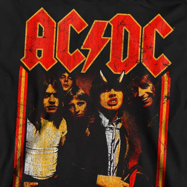 AC/DC Unisex Adult Group Distressed Sweatshirt