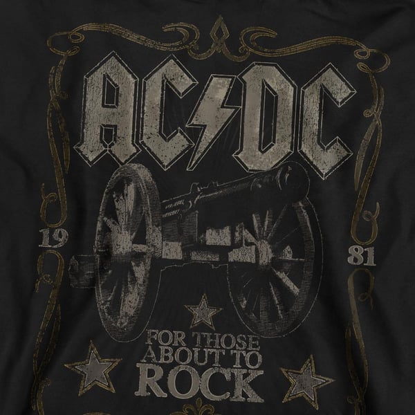 AC/DC Unisex Adult Rock Label Sweatshirt