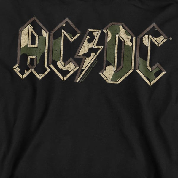 AC/DC Unisex Adult Camo Logo Sweatshirt