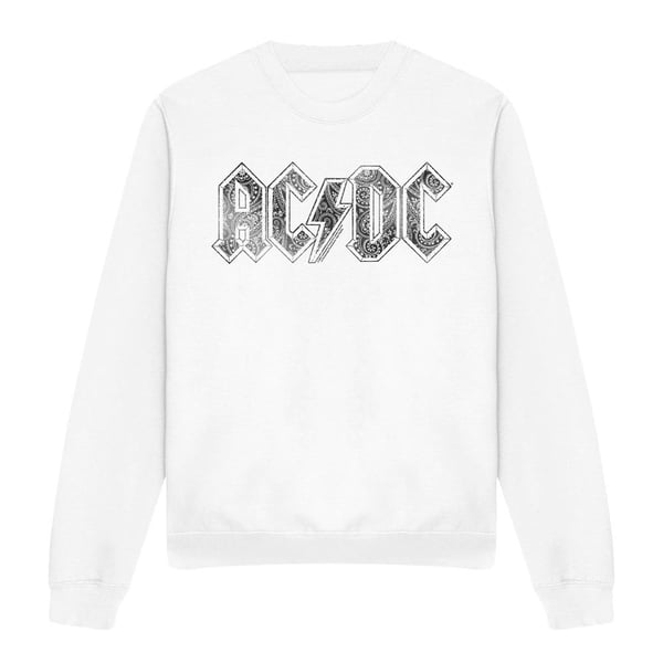 AC/DC Unisex Adult Paisley Logo Sweatshirt