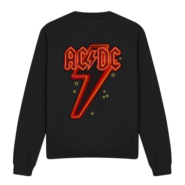 AC/DC Unisex aikuisten Neon Bolt -collegepaita