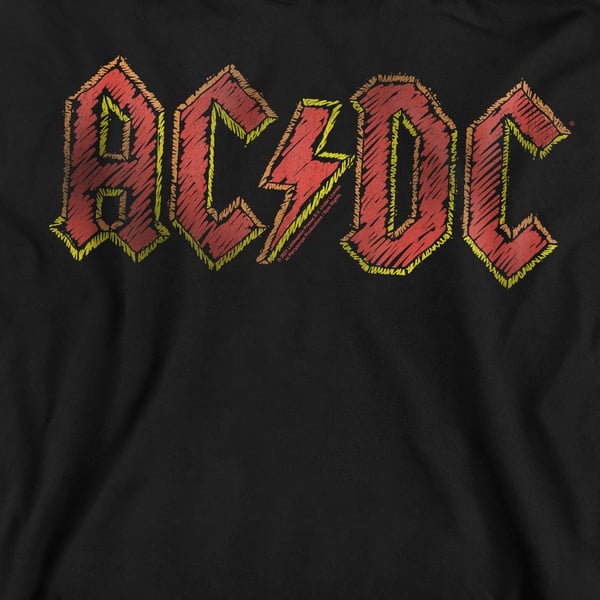 AC/DC Unisex Adult Hand Drawn Logo Sweatshirt