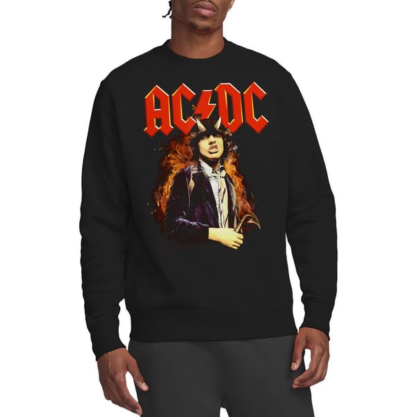 AC/DC Unisex Adult Fire And Horns Sweatshirt