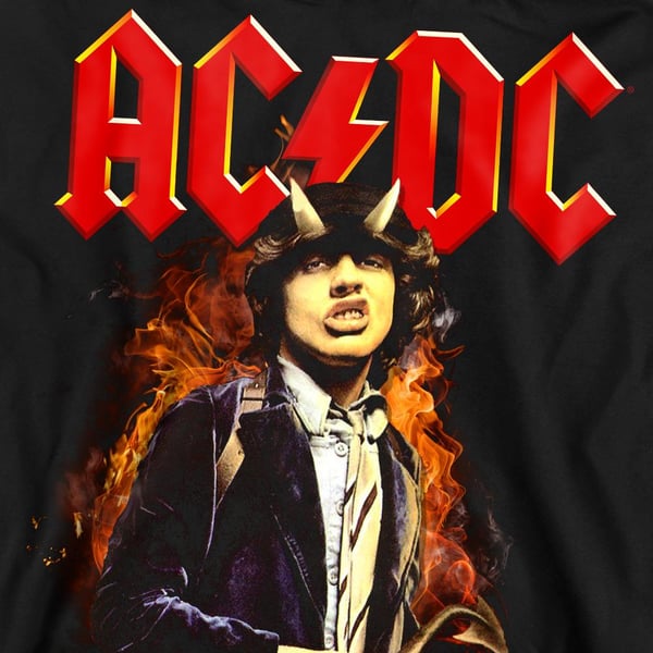 AC/DC Unisex Adult Fire And Horns Sweatshirt