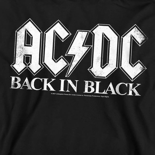 AC/DC Unisex Adult Back In Black Sweatshirt