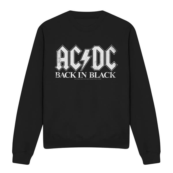 AC/DC Unisex Adult Back In Black Sweatshirt