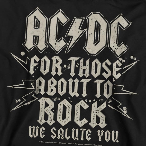 AC/DC Unisex Adult Salute Sweatshirt