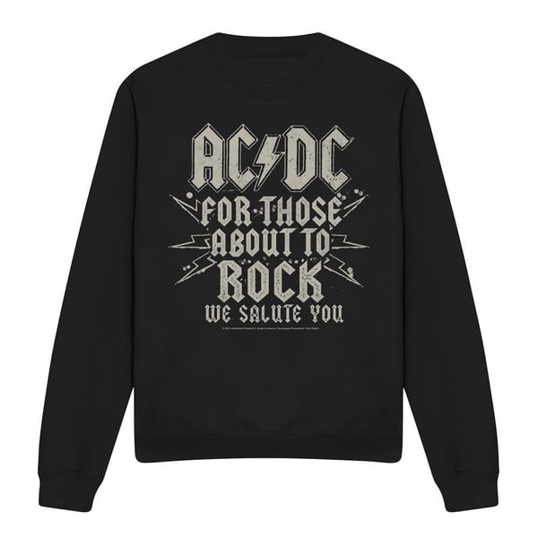 AC/DC Unisex Adult Salute Sweatshirt AC/DC Unisex Adult Salute Sweatshirt