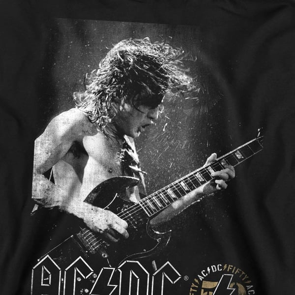 AC/DC Unisex Adult Photo Guitar Sweatshirt