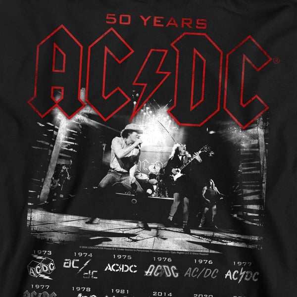 AC/DC Unisex Adult Logo Stack Sweatshirt