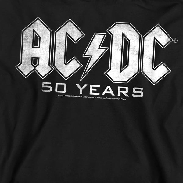 AC/DC Unisex Adult 50 Years Logo Sweatshirt