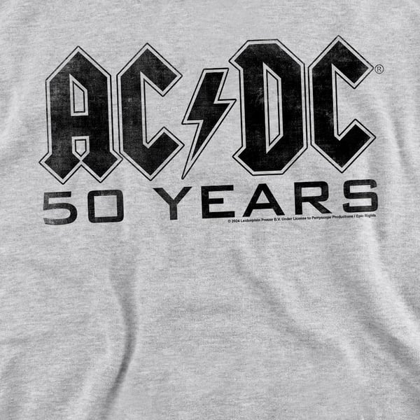 AC/DC Unisex Adult 50 Years Logo Sweatshirt