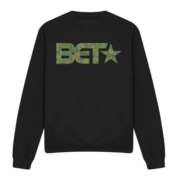 BET Unisex Adult Camo Logo Sweatshirt