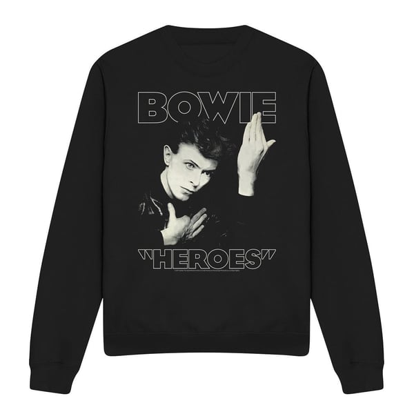 David Bowie Unisex Adult Heroes Cover Sweatshirt