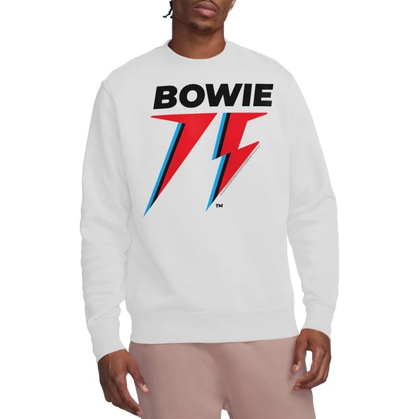 David Bowie Unisex Adult 75 Logo Sweatshirt