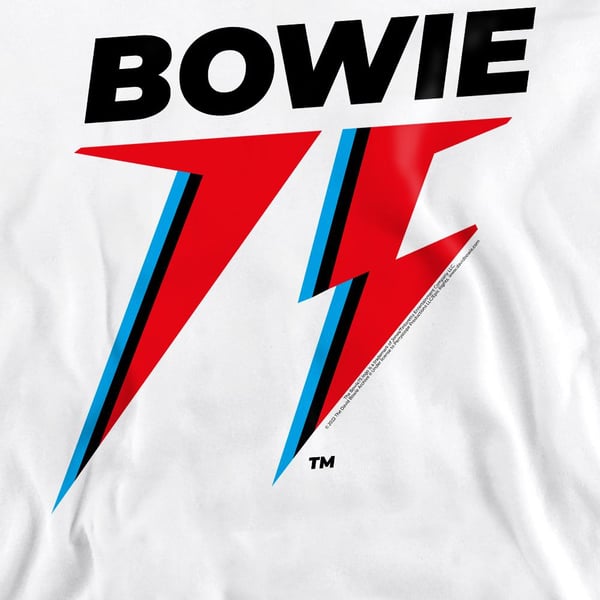David Bowie Unisex Adult 75 Logo Sweatshirt