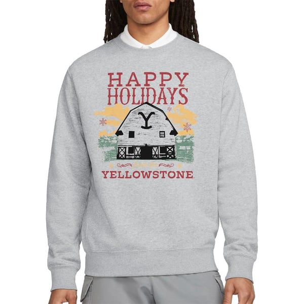 Yellowstone Unisex Aikuisten Hyvää Joulua -collegepaita