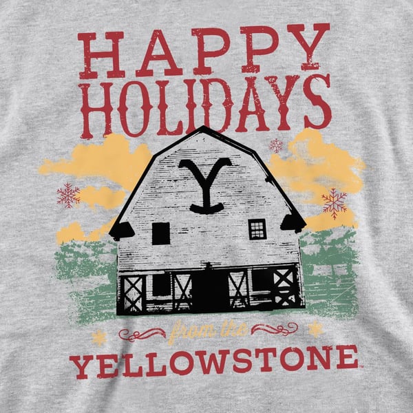 Yellowstone Unisex Aikuisten Hyvää Joulua -collegepaita