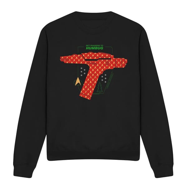 Star Trek: The Original Series Unisex Vuxen Phaser Ställ In På Humbug Jul Tröja
