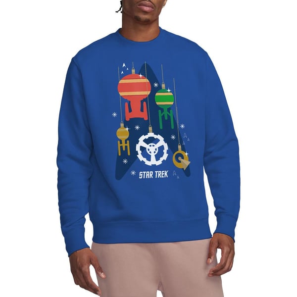 Star Trek Unisex Adult Spaceship Bauble Christmas Sweatshirt
