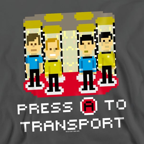 Star Trek Unisex Adult Press A to Transport Sweatshirt