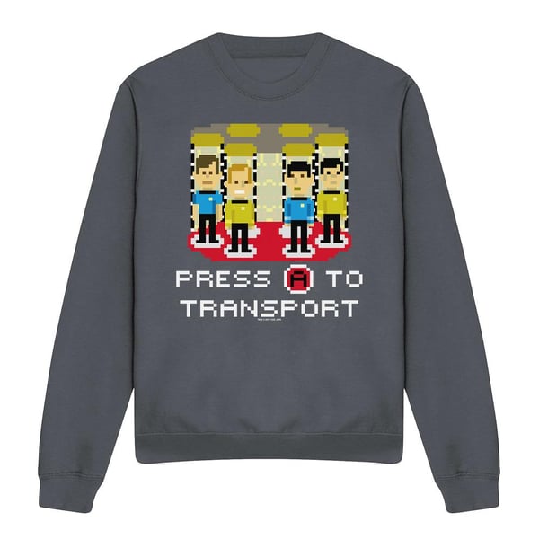 Star Trek Unisex Adult Press A to Transport Sweatshirt