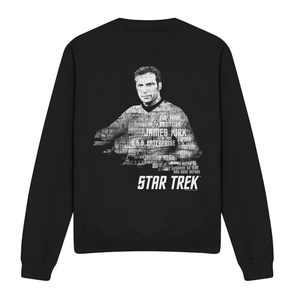 Star Trek Unisex Adult Words Captain Kirk Sweatshirt