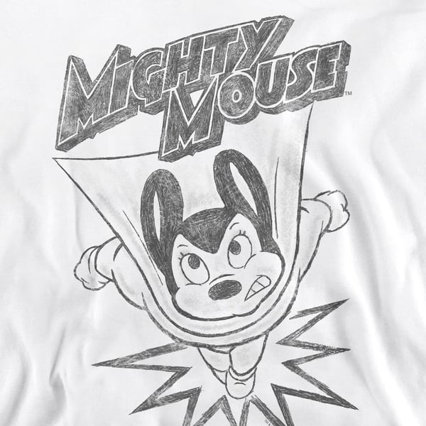 Mighty Mouse Unisex Adult Bursting Out Sweatshirt