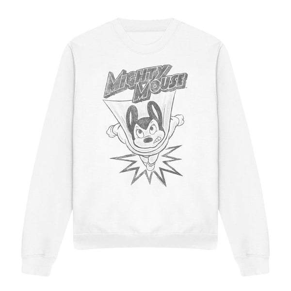 Mighty Mouse Unisex Adult Bursting Out Sweatshirt