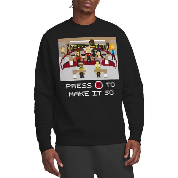 Star Trek Unisex Adult Make It So Pixel Sweatshirt
