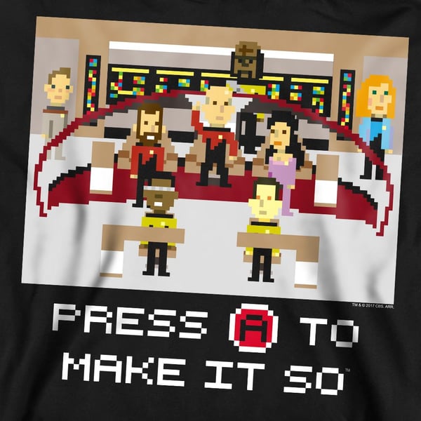 Star Trek Unisex Adult Make It So Pixel Sweatshirt