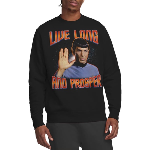 Star Trek Unisex Adult Original Live Long and Prosper Sweatshirt