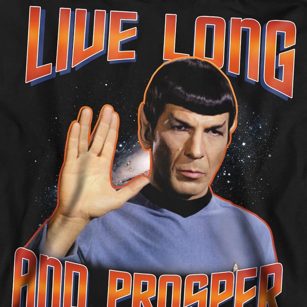 Star Trek Unisex Adult Original Live Long and Prosper Sweatshirt