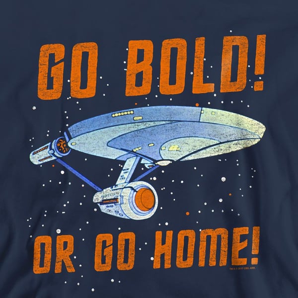 Star Trek Unisex Adult Go Bold Sweatshirt