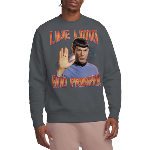 Star Trek: The Original Series Unisex Adult Live Long and Prosper Spock Sweatshirt