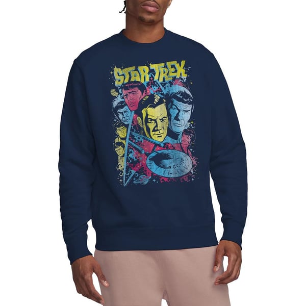 Star Trek Unisex Adult Classic Crew Illustrated Sweatshirt