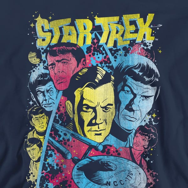 Star Trek Unisex Adult Classic Crew Illustrated Sweatshirt