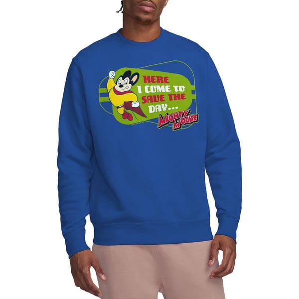 Mighty Mouse Unisex Adult Here I Come Sweatshirt