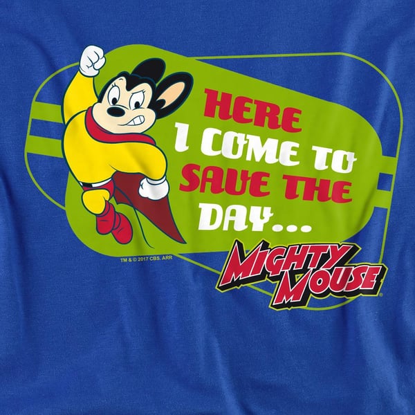 Mighty Mouse Unisex Adult Here I Come Sweatshirt