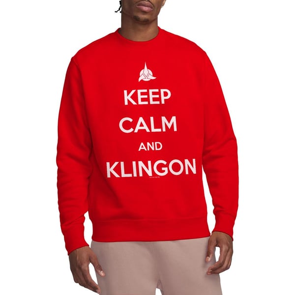 Star Trek Unisex Adult Calm Klingon Sweatshirt