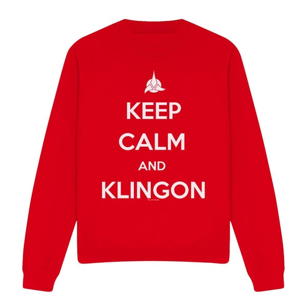 Star Trek Unisex Adult Calm Klingon Sweatshirt