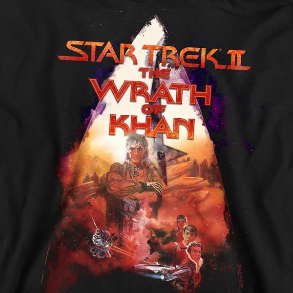 Star Trek Unisex Adult The Wrath of Khan Poster Sweatshirt