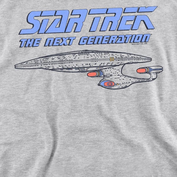 Star Trek Unisex Adult The Next Generation Distressed Sweatshirt