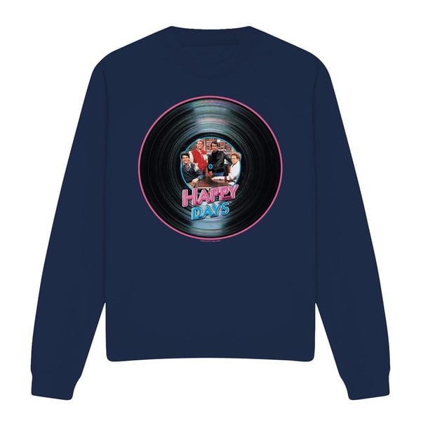 Happy Days Unisex Adult On the Record Sweatshirt